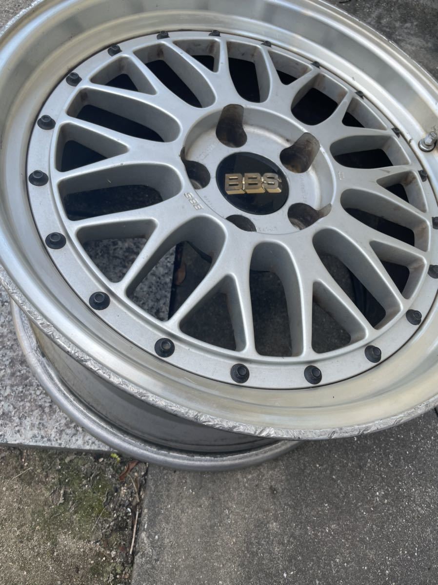 レア⭐︎BBS LMR！ステップリム、HPI、当時物、絶版 当時物 深リム BBS LM 17インチ 9J +35 5穴 114.3 シルバー(5穴)｜売買