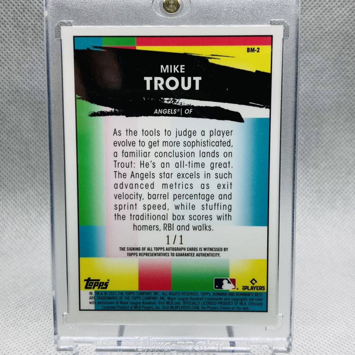 Mike Trout Superfractor 1/1 auto 2021 Bowma