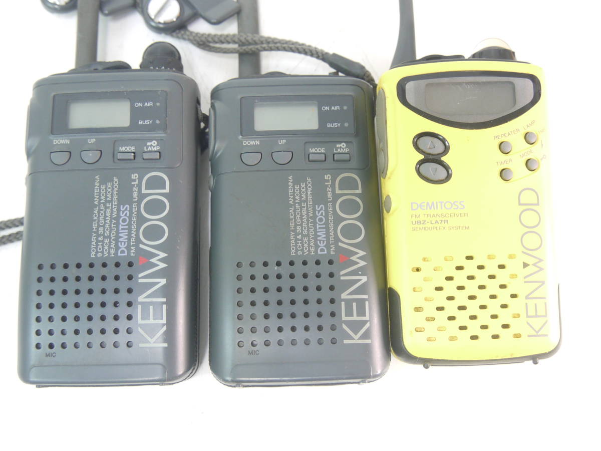 KENWOOD UBZ-LA7 LA7Rトランシーバー 4台セット　動作品 932 KENWOOD ケンウッド DEMITOSS UBZ-L5/UBZ-LA7R 特定小電力