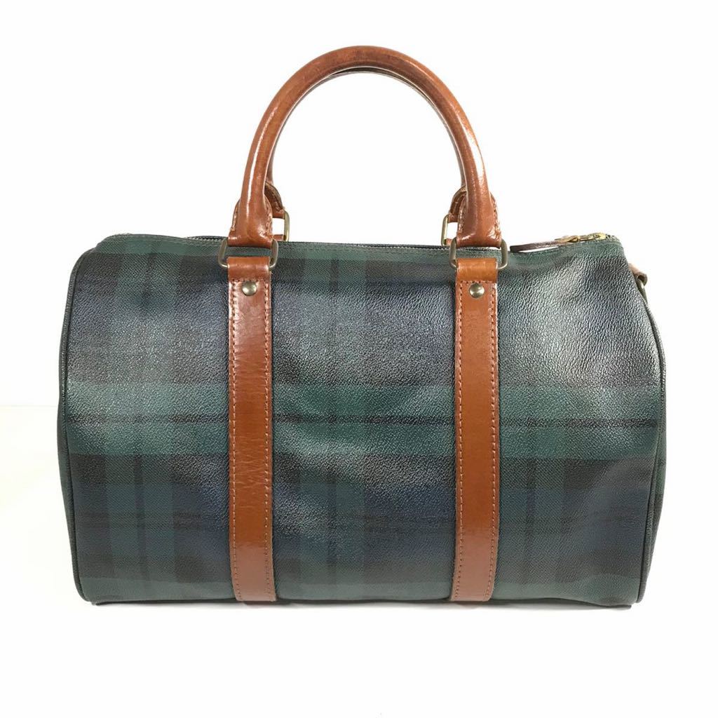 ラルフローレン 本物 POLO RALPH LAUREN ハンドバッグ チェック柄 ミニ