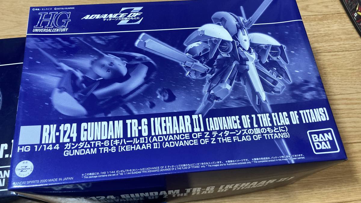 未組み立て品。HGUC 1/144　ADVANCE OF Z バーザム A.O.Z RE-BOOT版・TR-６ RX-124 キハール2・TR-6 ウーンドウォート