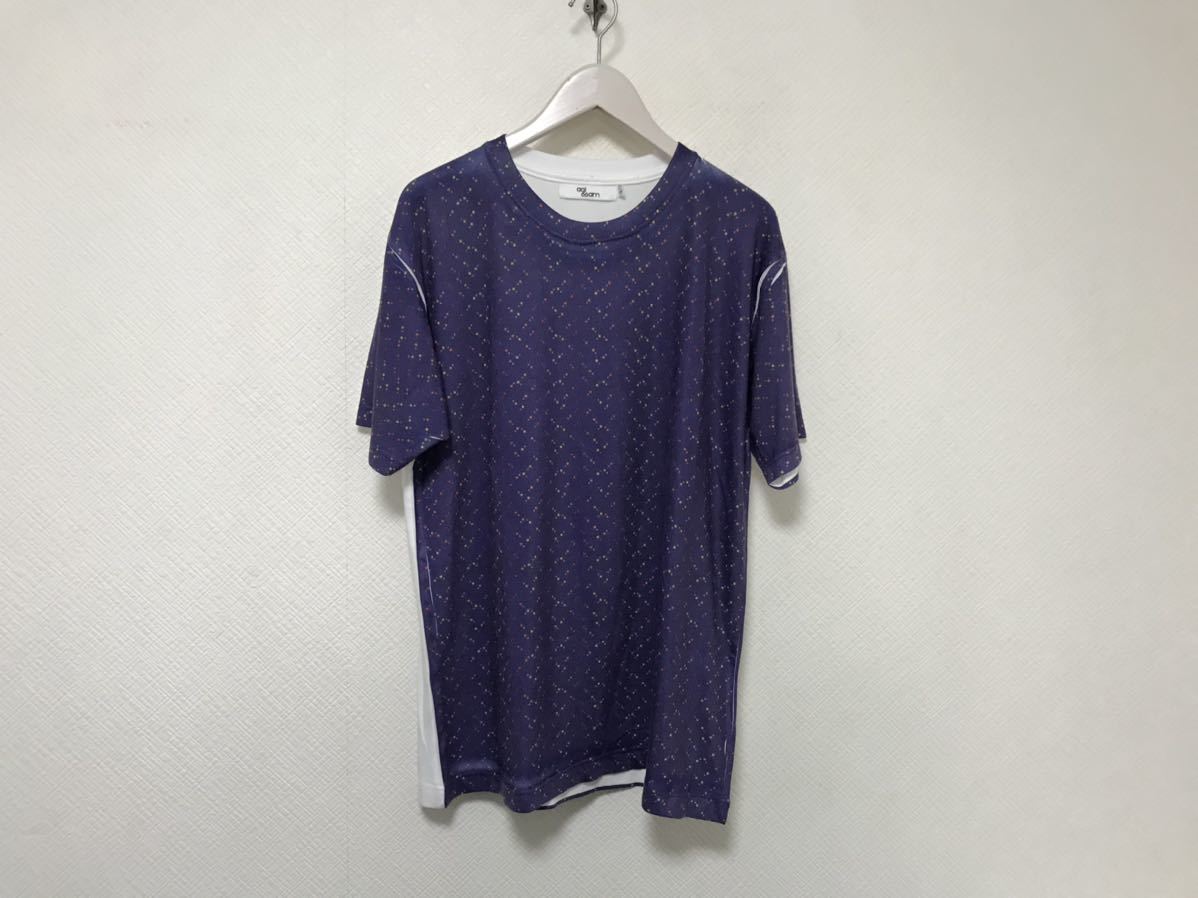 本物アギアンドサムagi&samバーニーズニューヨークプリント柄半袖TシャツメンズアメカジミリタリーサーフグリーンストリートLイギリス製