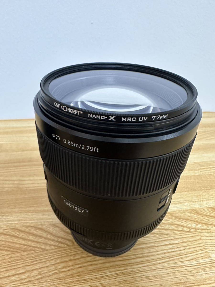 ★めちゃ美品★SONY SEL85F14GM★Eマウント★保護フィルター付★ 美品】SONY SEL85F1.4GM 中望遠単焦点レンズ FE 1.4/85 GM ソニー フル