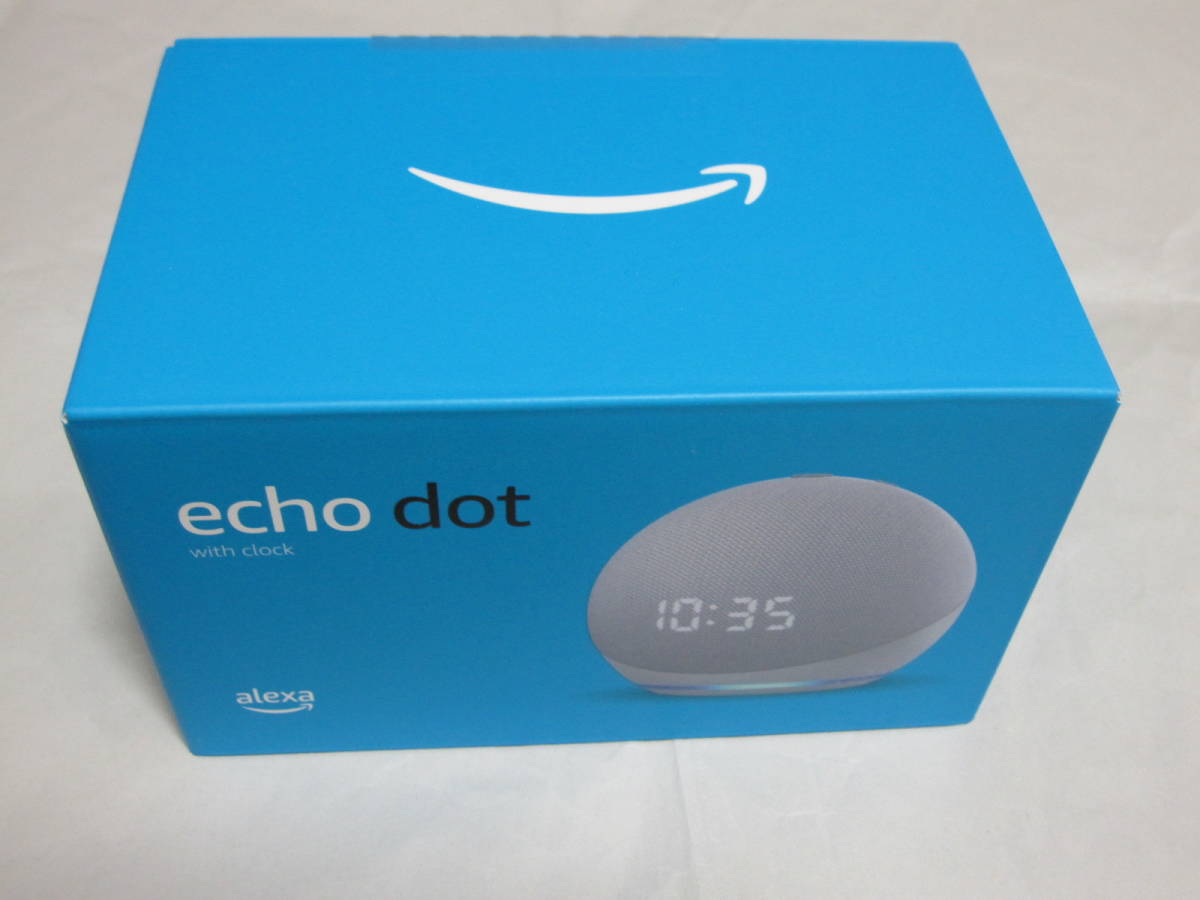 新品】echo dot with clock 第4世代 エコードット グレーシャー 