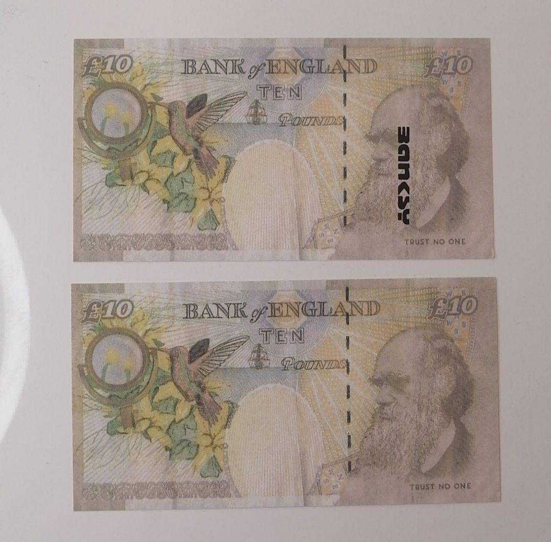 □バンクシー 額装済み 紙幣 Banksy Di Faced Tenner 札 ディズマランド