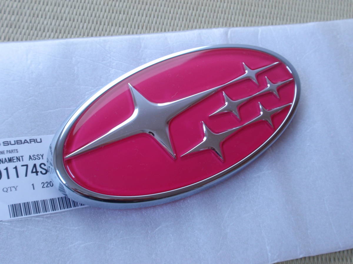 格安，定番 リア用 WRX VAB/VAG /インプレッサセダン用 六連星エンブレム チェリーレッド塗装 ６連星エンブレム(スバル)｜売買されたオークション情報、yahooの商品情報をアーカイブ公開 - オークファン スバル