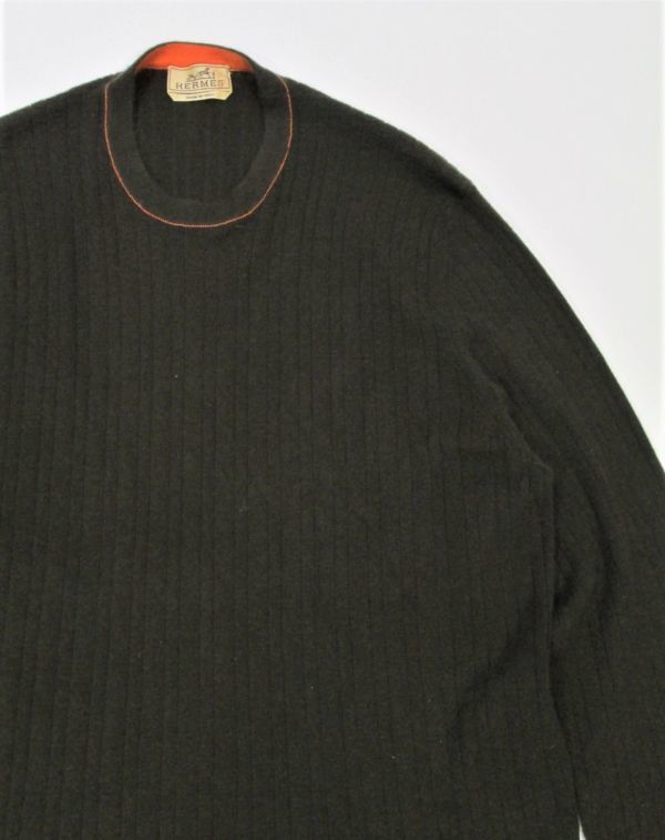 正規品 HERMES MENS CASHMERE100% クルーネックセーター エルメス カシミヤ ニットソー ブラウン×オレンジ イタリア製 XL ER-26 HERMES メンズ エルメス HIGH PARIS メルカリ