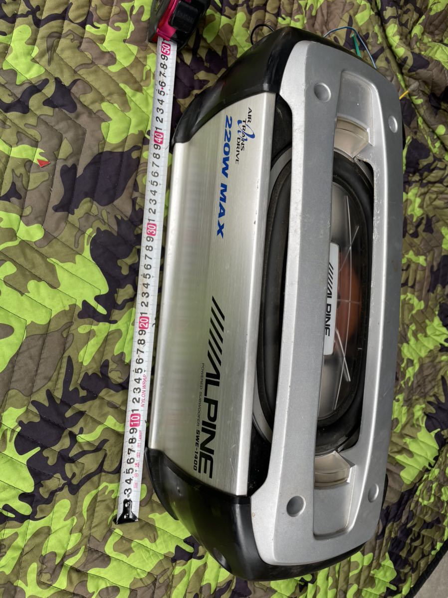 ALPINE SWE-1400 パワードサブウーファー 220W 聴か MAX 