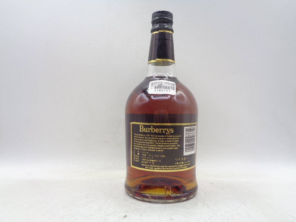 飲料・酒 Burberrys 18年 ウイスキー 旧ボトル 70cl 未開栓 古酒