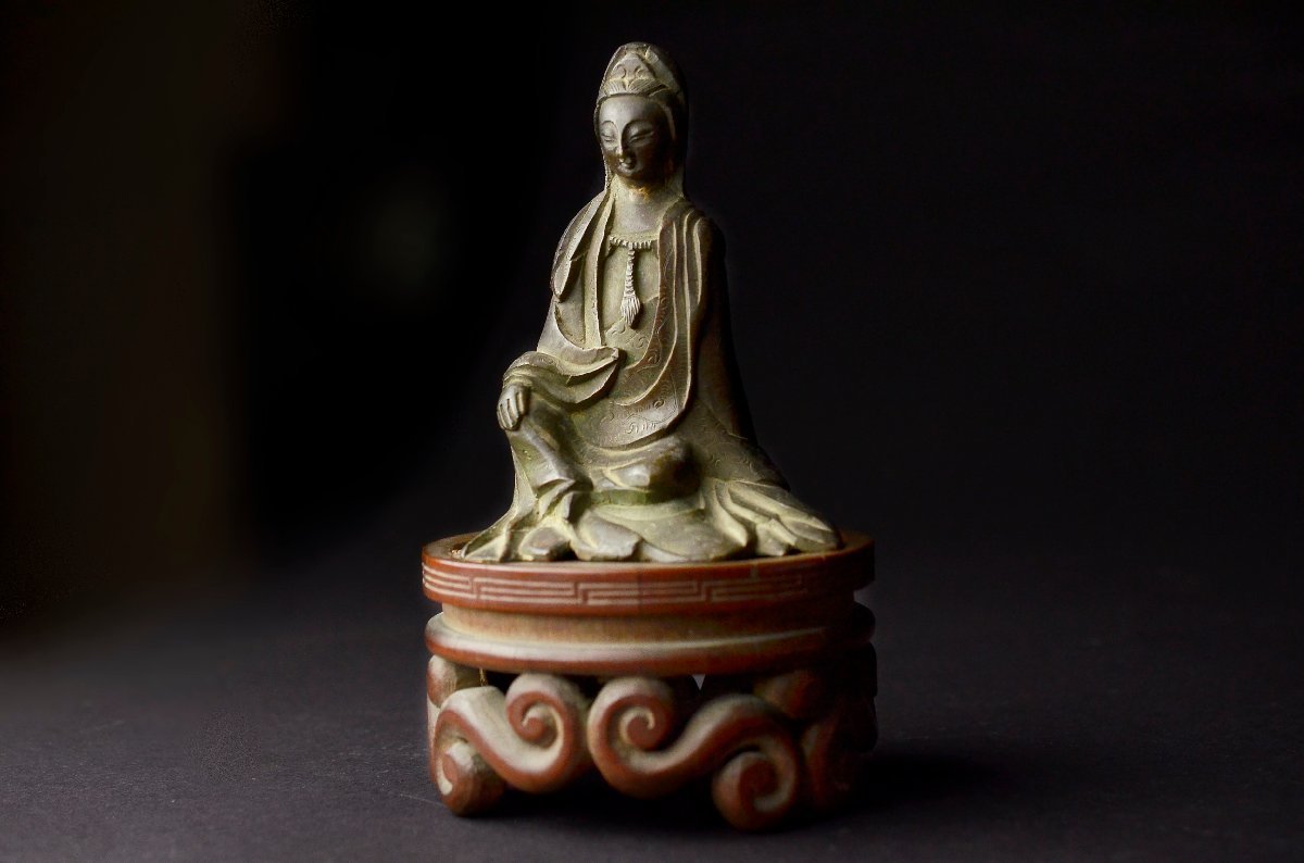 緑和堂 『銀製 青鳳 角型花鳥香炉』 ｜骨董品買取 | 共箱 金工 津雪造