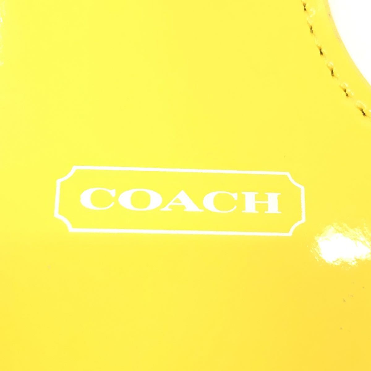 COACH】コーチ バナナ型 コインケース ポーチ パテントレザー 小銭入れ 