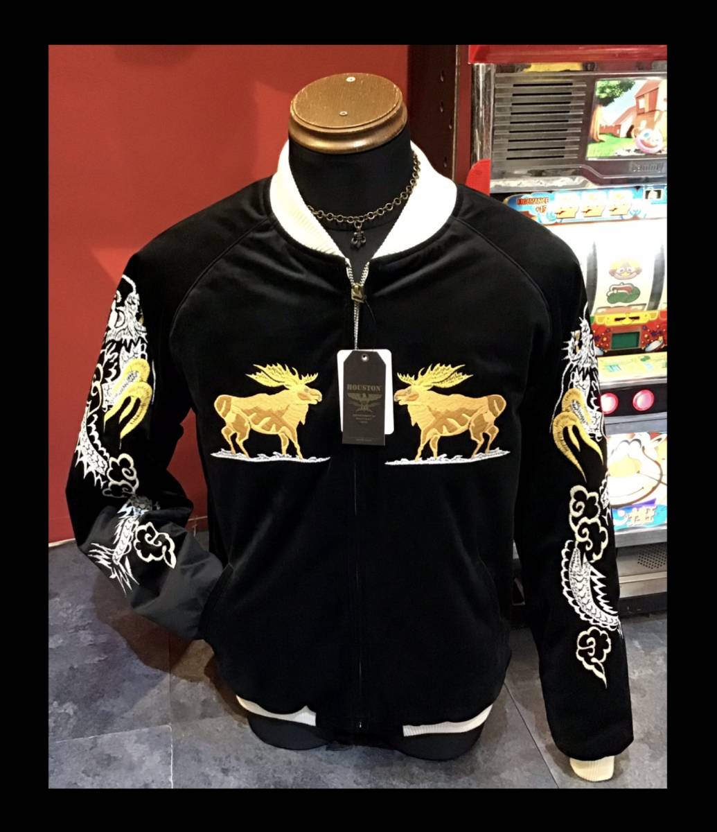 HOUSTON スカジャン L ダークグリーン 【公式通販】