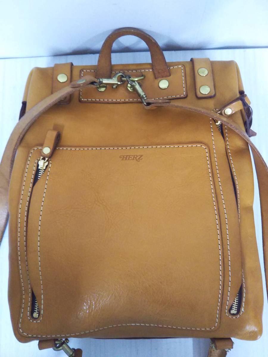 HERZ ヘルツ ラックスリュック 定番 スターレ ソフトレザー キャメル  
