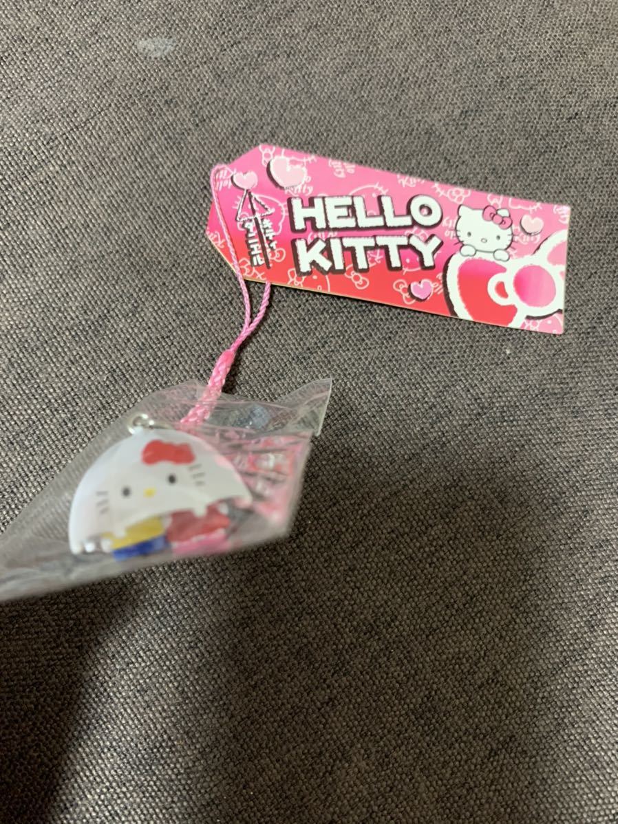 ハローキティ 激レア 根付け HELLO KITTYラブペア相合傘根付け・・・白