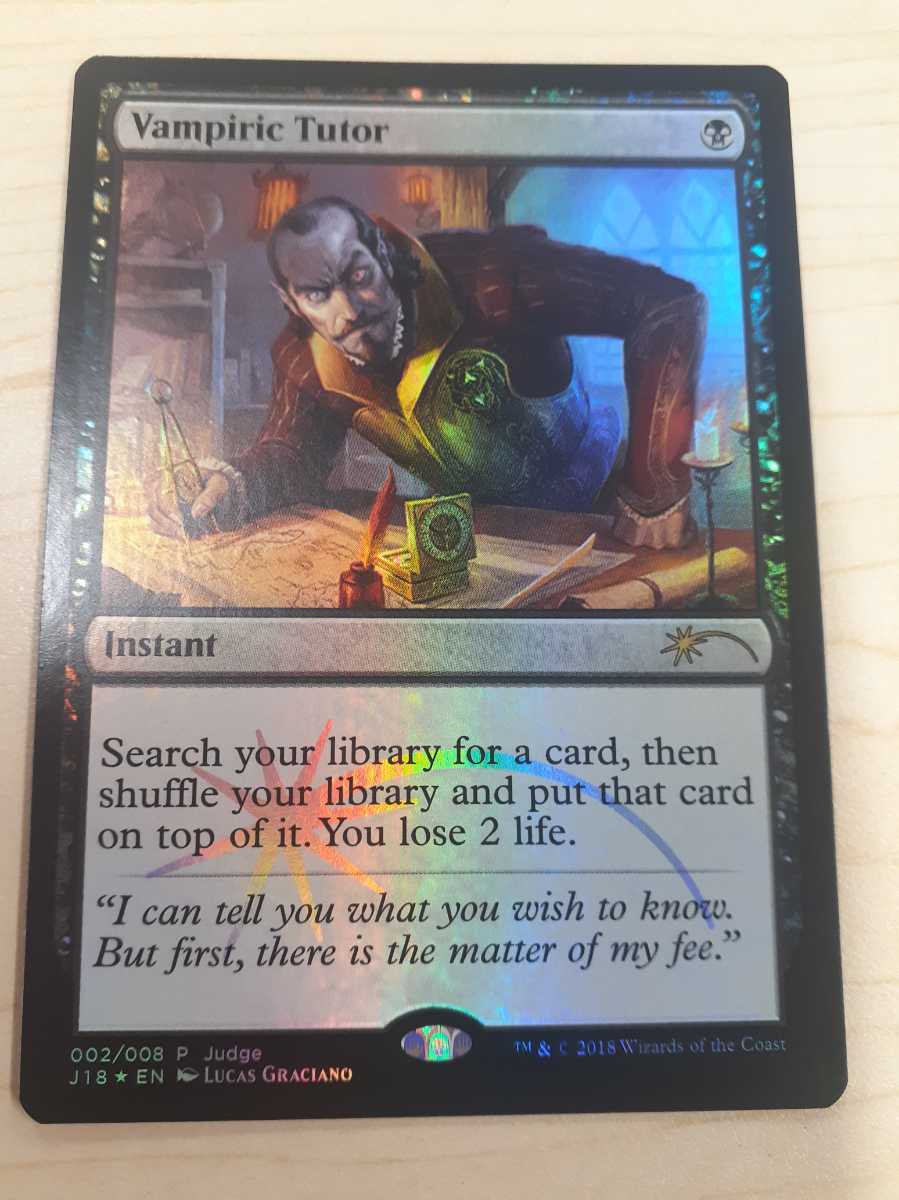 【ジャッジ褒賞】吸血の教示者　英語　foil 旧枠　プロモ mtg 吸血の教示者 英語 ジャッジ foil プロモ foil ジャッジ褒賞吸血の