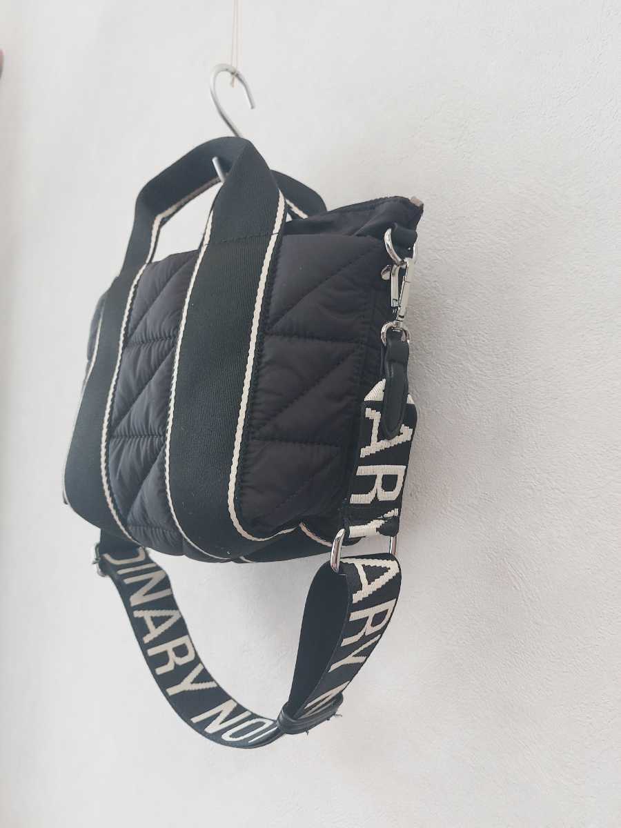 美品 ZARA スタイリッシロゴ入り キルティングショルダーバッグ 2way  