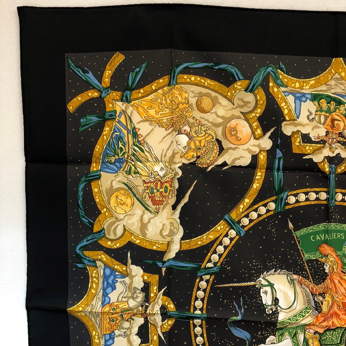 〇HERMES エルメス カレ90 スカーフ CAVALIERS DES NUAGES 雲の騎士 