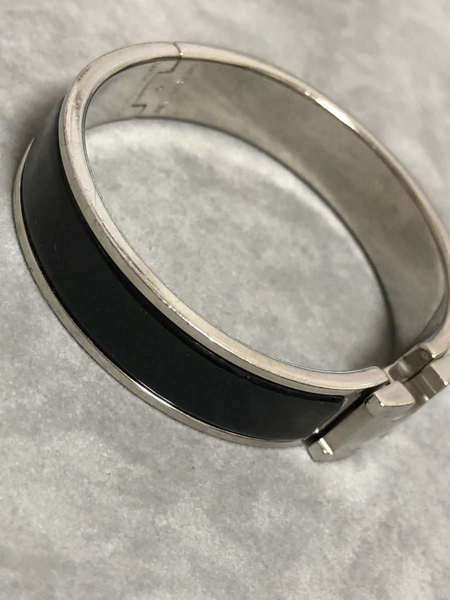エルメス ブレスレット HERMES ブラック バングル | エナメル 