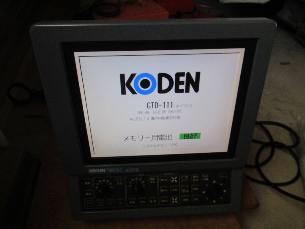 KODEN GPSプロッター GTD-111 ※通電動画有 10.4インチカラー 液晶 