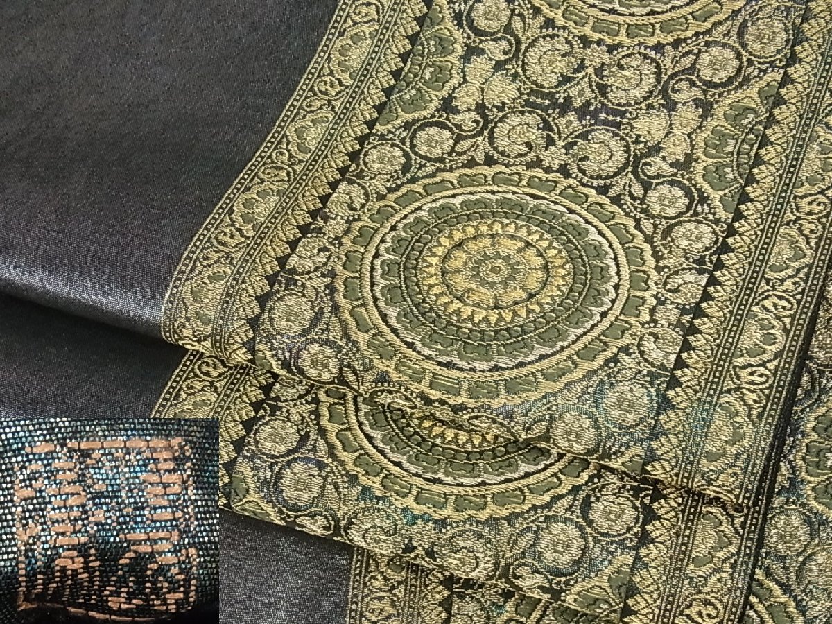 帯442 ○陰山織物謹製 箔屋清兵衛 高級 正絹 六通 袋帯