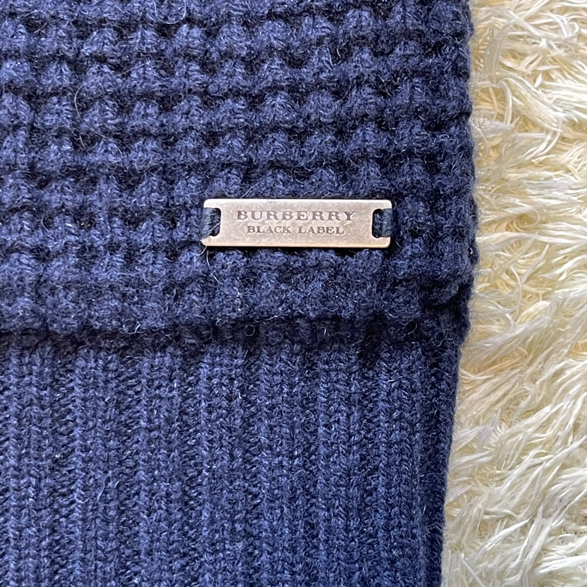美品 バーバリーブラックレーベル ダッフルコート カーディガン ニット 