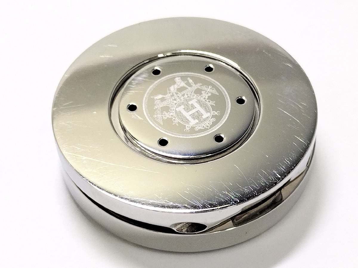 ○エルメス HERMES クリッパー 置き時計 PE-CL1.540 クオーツ SS