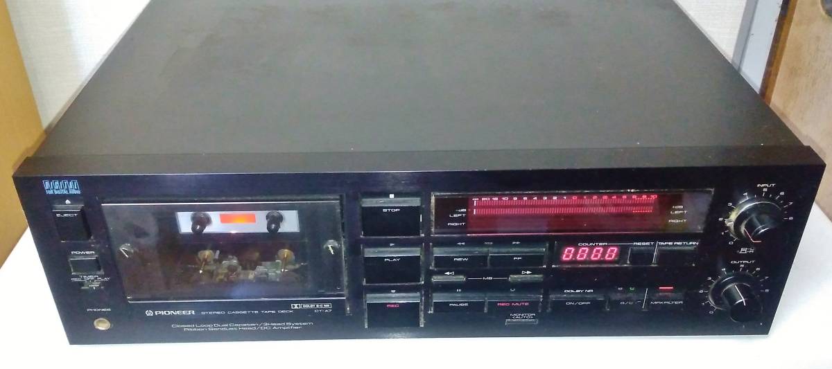 通電OK 現状品 PIONEER CT-A7 3ヘッドカセットデッキ 1984年頃 昭和