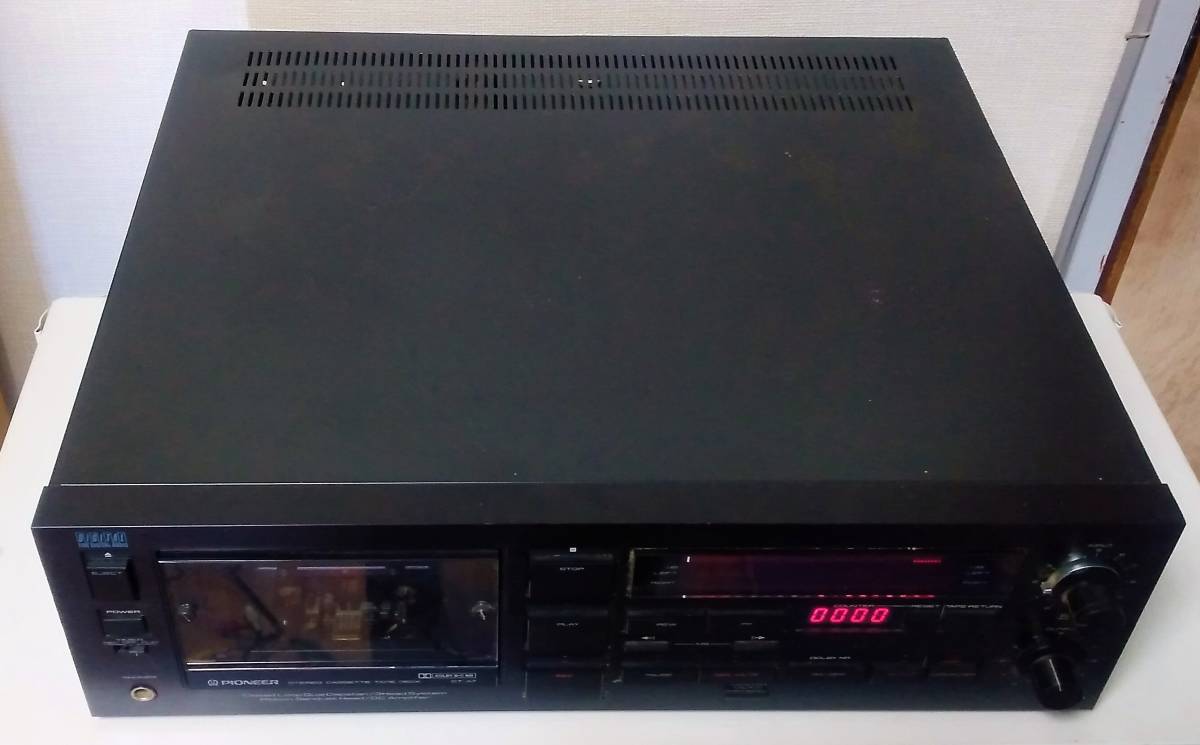 通電OK 現状品 PIONEER CT-A7 3ヘッドカセットデッキ 1984年頃 昭和