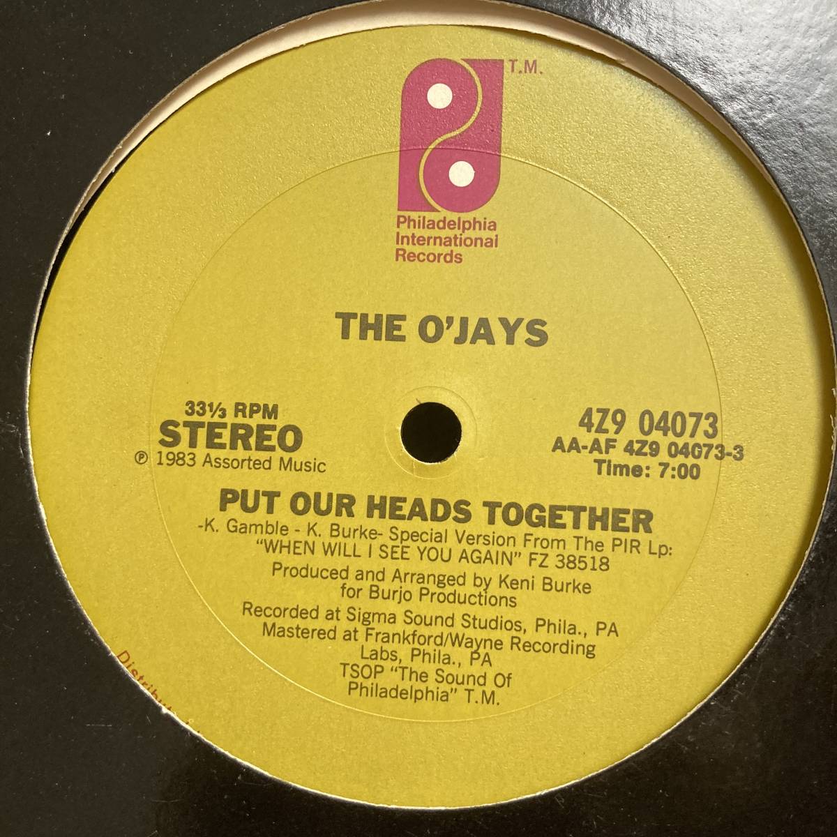 最安値，得価 The O'Jays - Put Our Heads Together 12 INCH(R&B、ソウル)｜売買されたオークション情報、yahooの商品情報をアーカイブ公開 - オークファン Ru0026B、ソウル