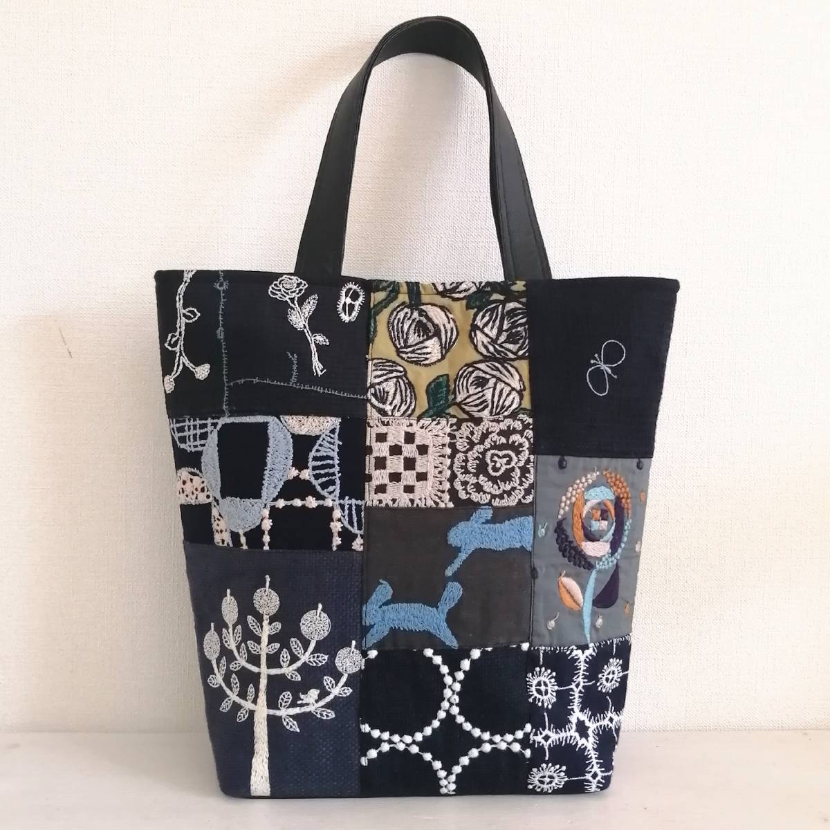 ハンドメイド ミナペルホネン ringo パッチワーク×ringo ペンケース お 