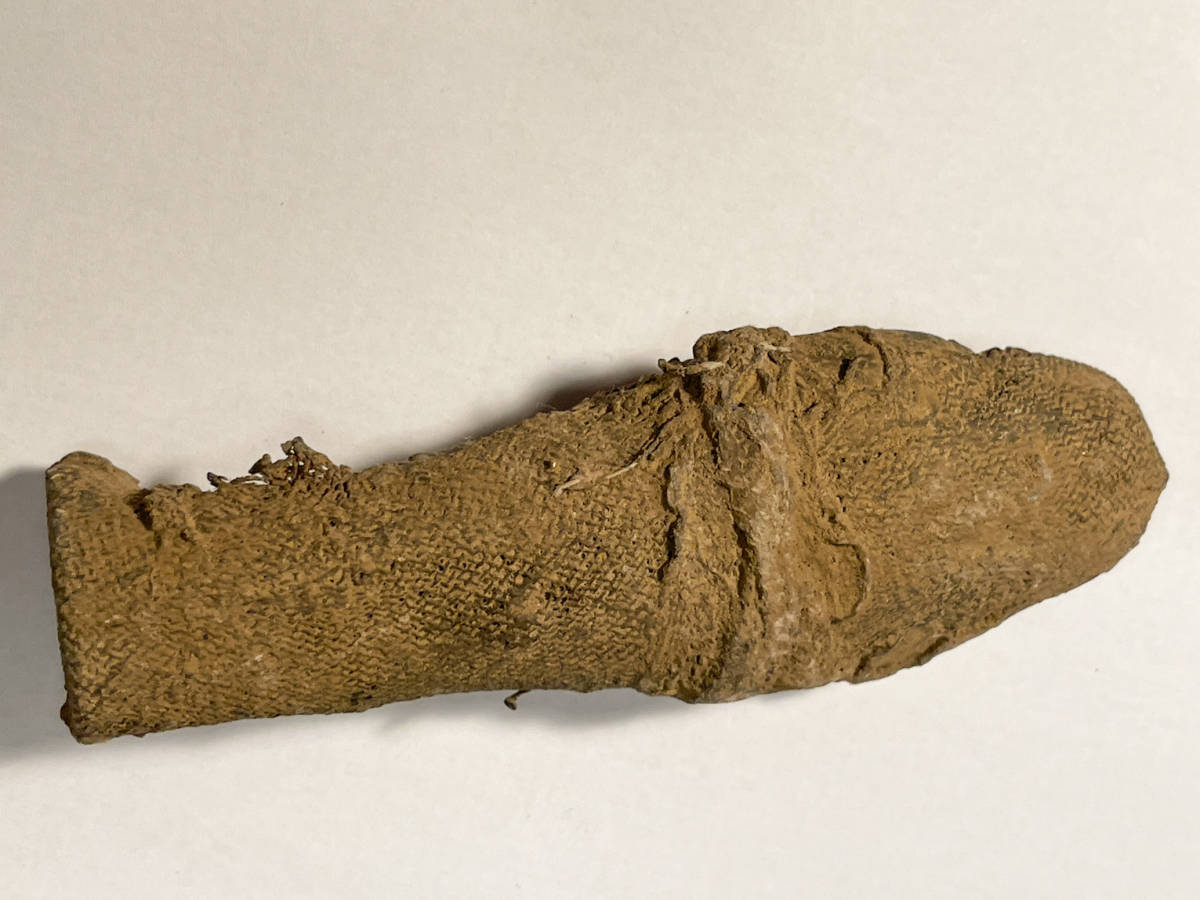 本物保証】高貴ウシャブティ像 古代エジプト出土 副葬品 布巻き 神像