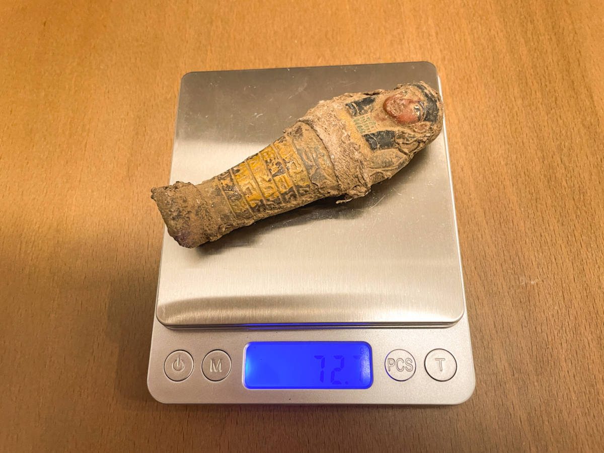 本物保証】高貴ウシャブティ像 古代エジプト出土 副葬品 布巻き 神像