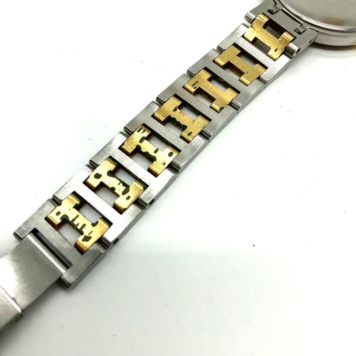 HERMES☆Winzer】D-485 エルメス ウィンザー 腕時計 クォーツ QZ SS 