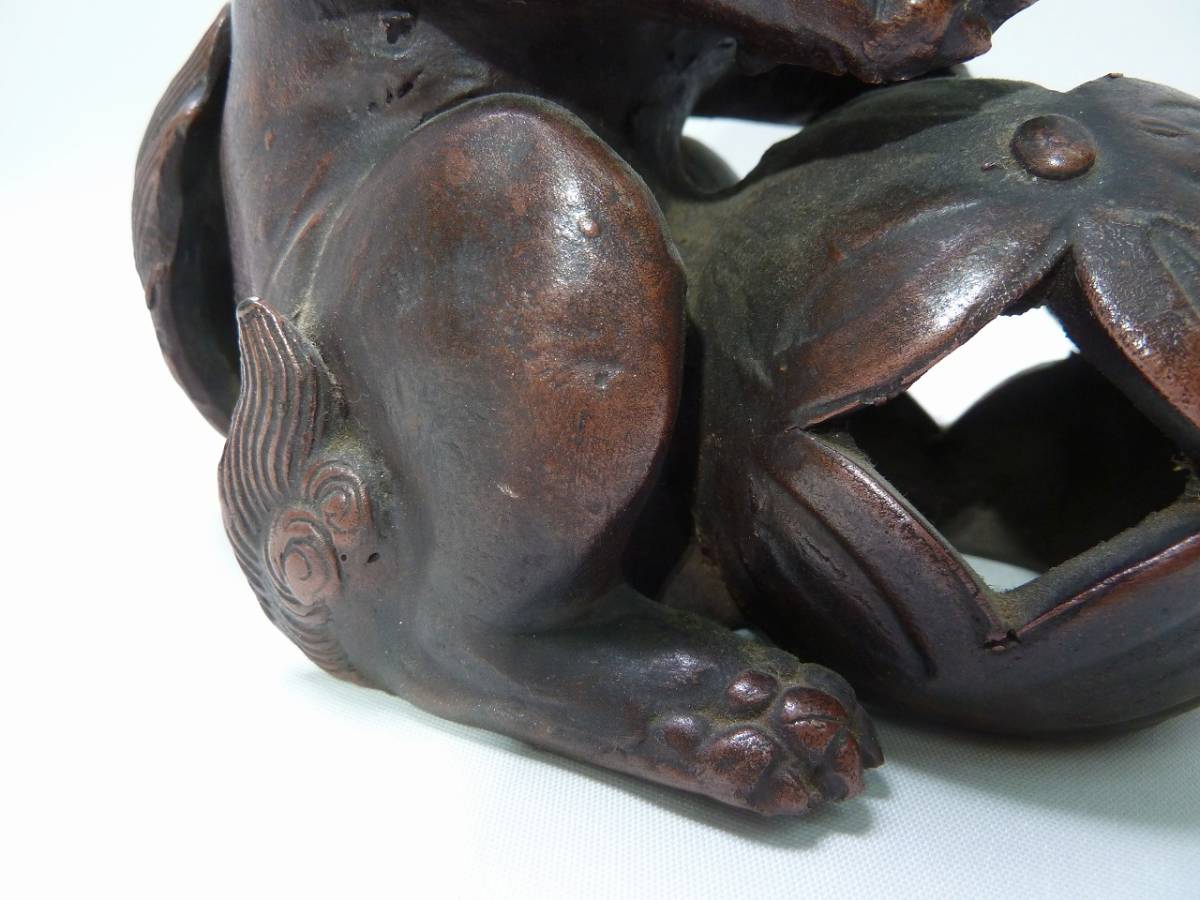 古い備前焼？ 古備前？ 玉乗り獅子 骨董？ 旧家蔵出し アンティーク