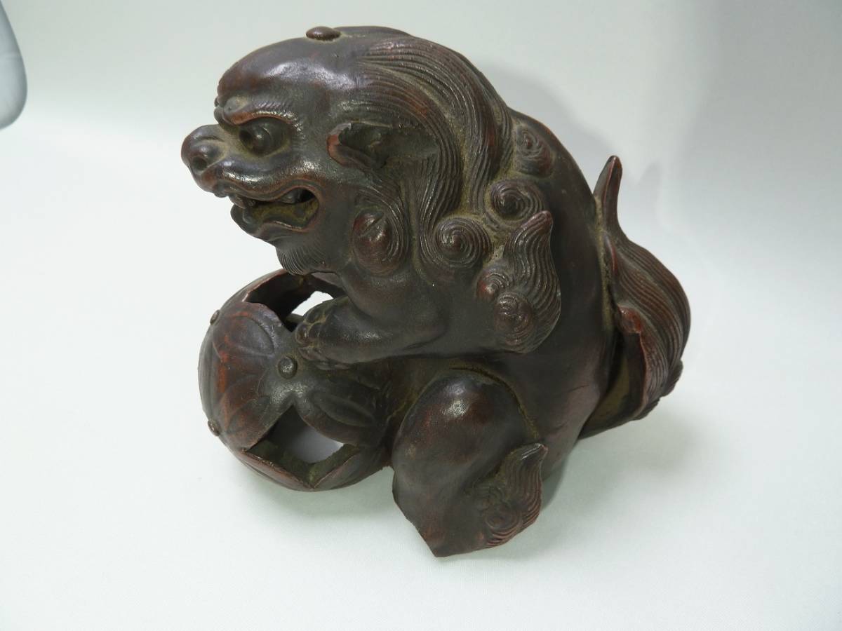 古い備前焼？ 古備前？ 玉乗り獅子 骨董？ 旧家蔵出し アンティーク