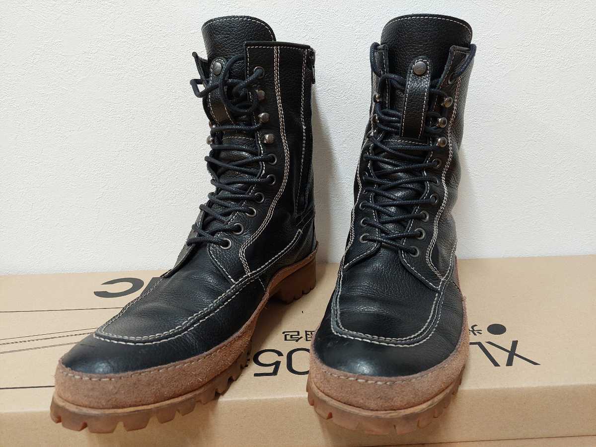 クシタニ KUSHITANI MOCCASIN BOOTS. モカシンブーツ 黒系 ブラック系