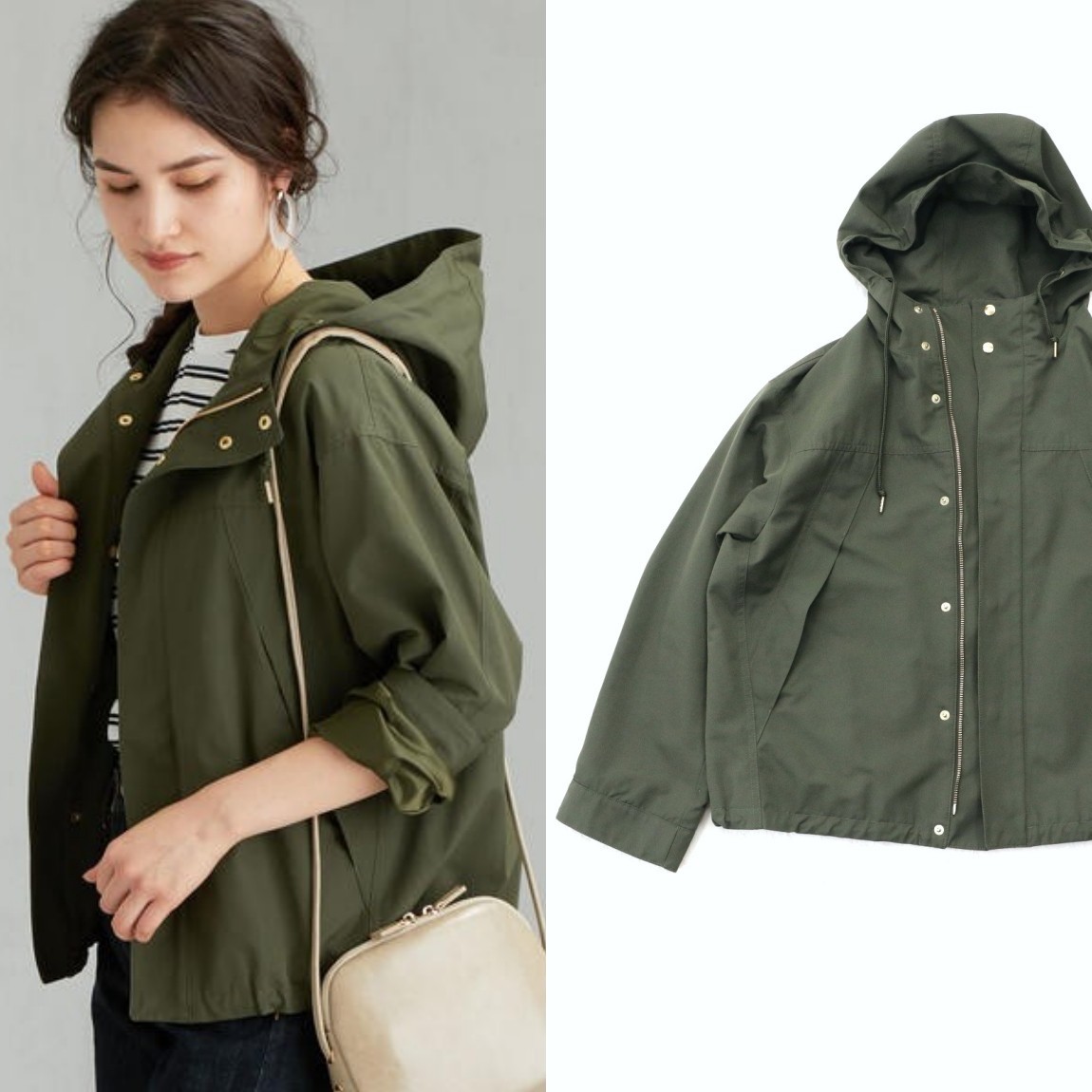 即決】美品*グリーンレーベル ｜撥水加工♪マウンテンパーカー 