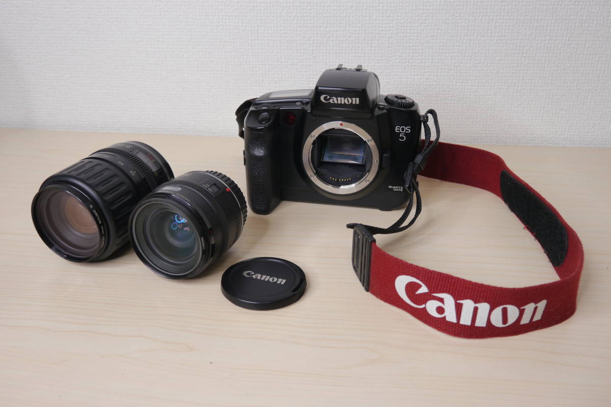 CANON/キャノン フィルムカメラ EOS5 QUARTZ DATE 24mm AF レンズ2点