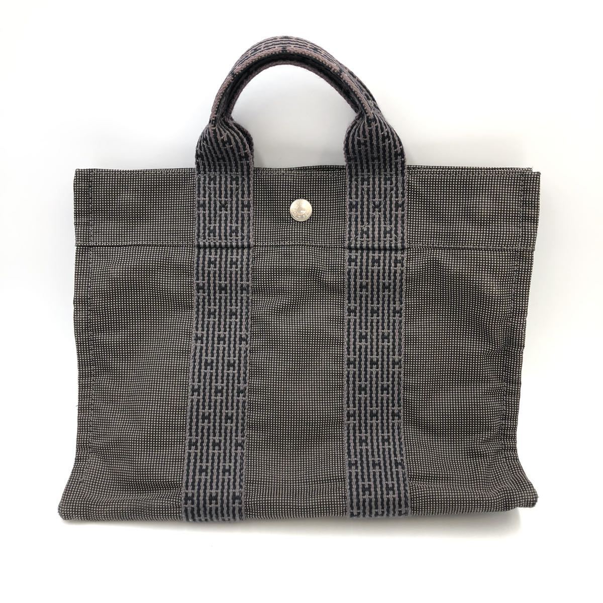 10/28MI-k22★エルメス★ HERMES/エールライン/キャンバスバッグ/トートバッグ/ハンドバッグ/ブランド/DE0/EA0