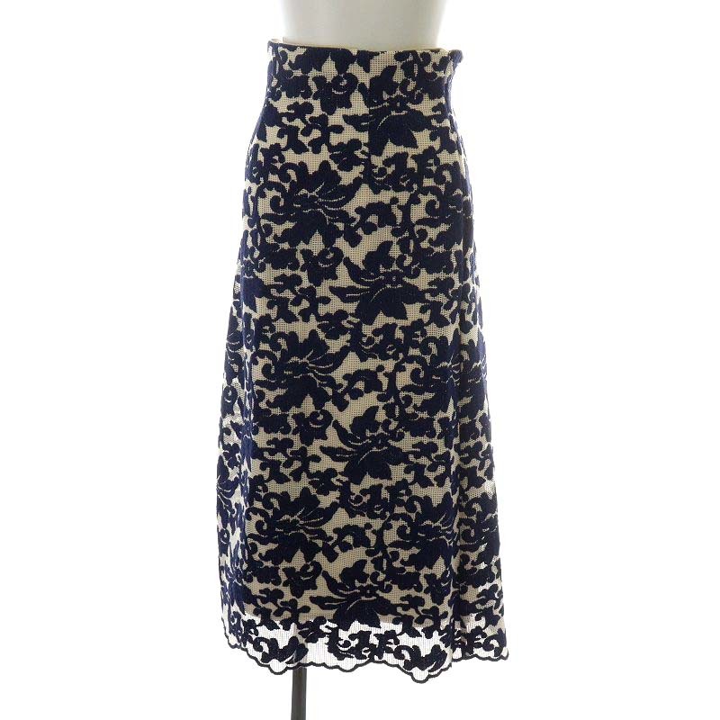 最新作，大得価 リリーブラウン Lily Brown 21SS タイトスカート ミモレ ロング スカラップ 刺繍 リボン 0 XS 青 ブルー 白(XSサイズ以下)｜売買されたオークション情報、yahooの商品情報をアーカイブ公開 - オーク タイトスカート