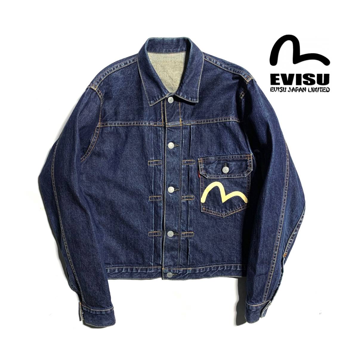 名作【1st】EVISU エヴィス デニムジャケット Gジャン 38〜40相当 