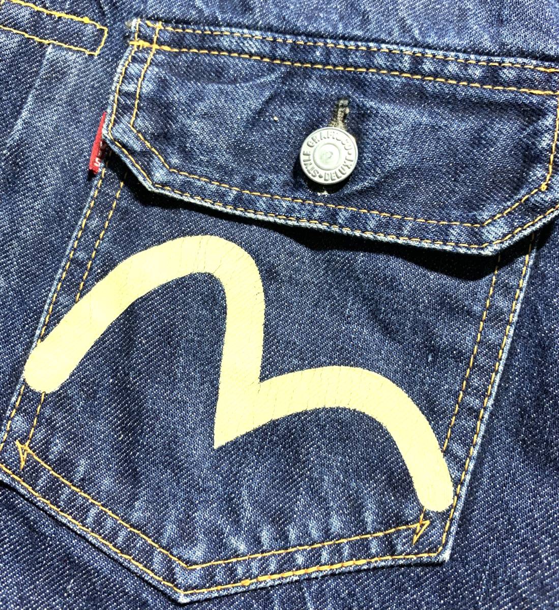名作【1st】EVISU エヴィス デニムジャケット Gジャン 38〜40相当 