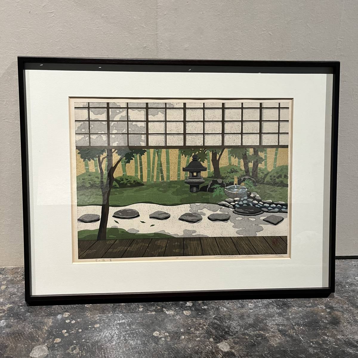 井堂雅夫 版画 木版画 額入 額装 薬師寺 雪 冬 ポスター 【公式通販】