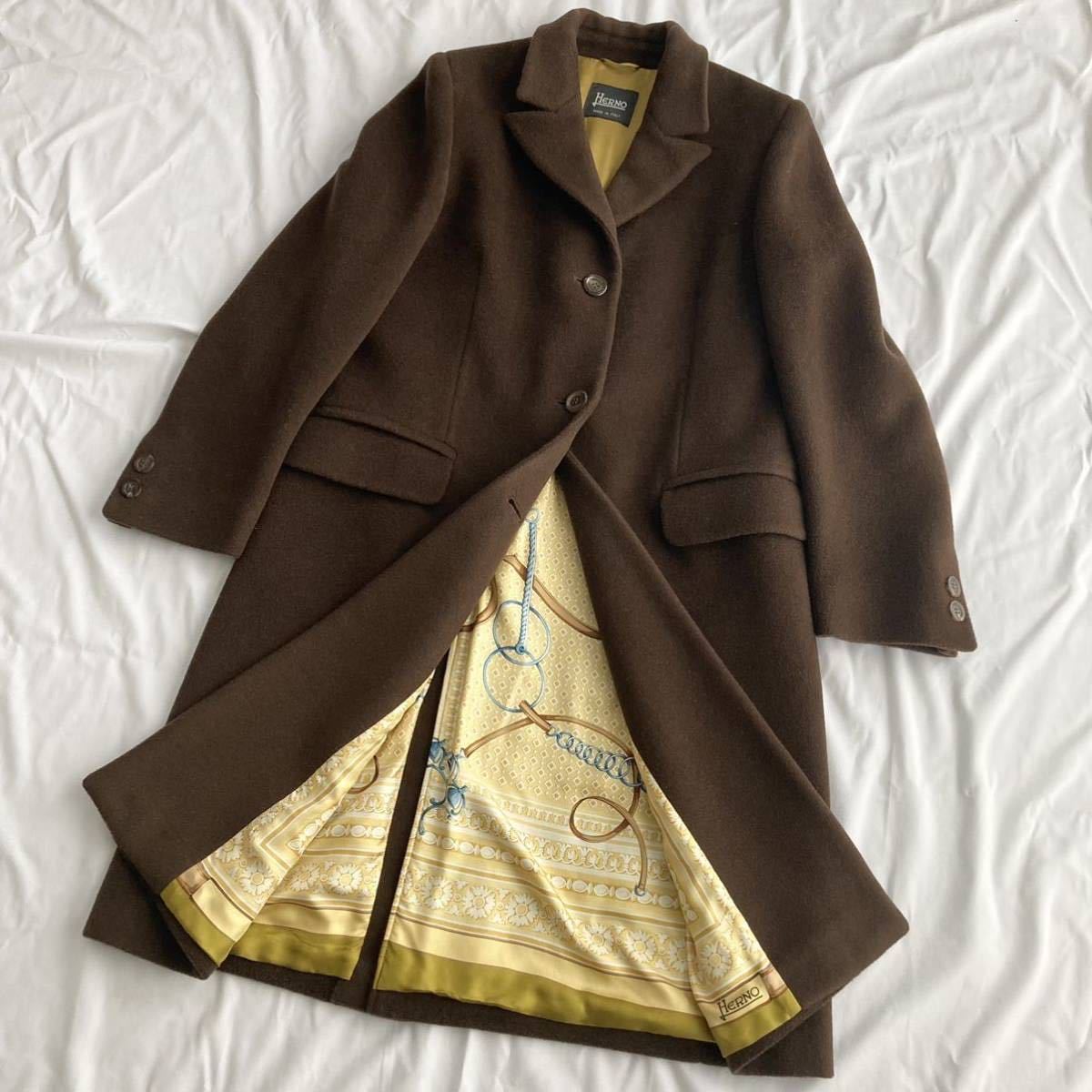 HERNO ヘルノ】ロングコート チェスターコート ウール カシミヤ 