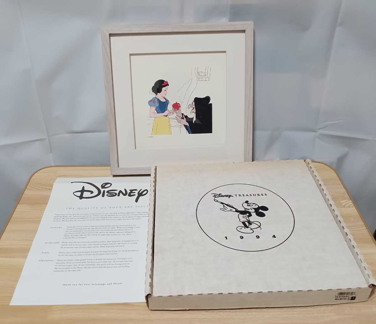 真作　ディズニートレジャー　白雪姫　Disney TREASURES 絵画　額装