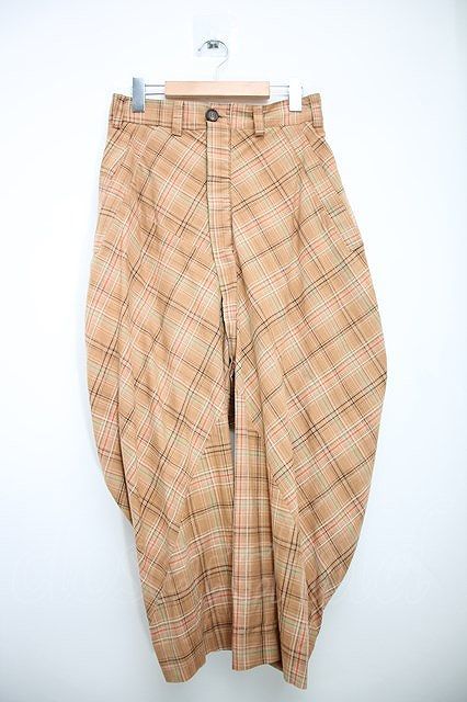 Vivienne Westwood ナイロン変形パンツ 送料無料】チェック変形パンツ Vivienne Westwoodヴィヴィアンウエスト