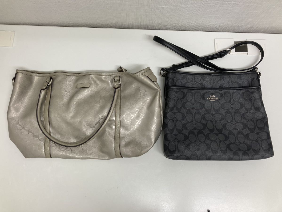 大人気，高品質 COACH コーチ GUCCIグッチ バッグ ショルダーバッグ まとめて2点 セット 品(かばん、バッグ)｜売買されたオークション情報、yahooの商品情報をアーカイブ公開 - オークファン かばん、バッグ