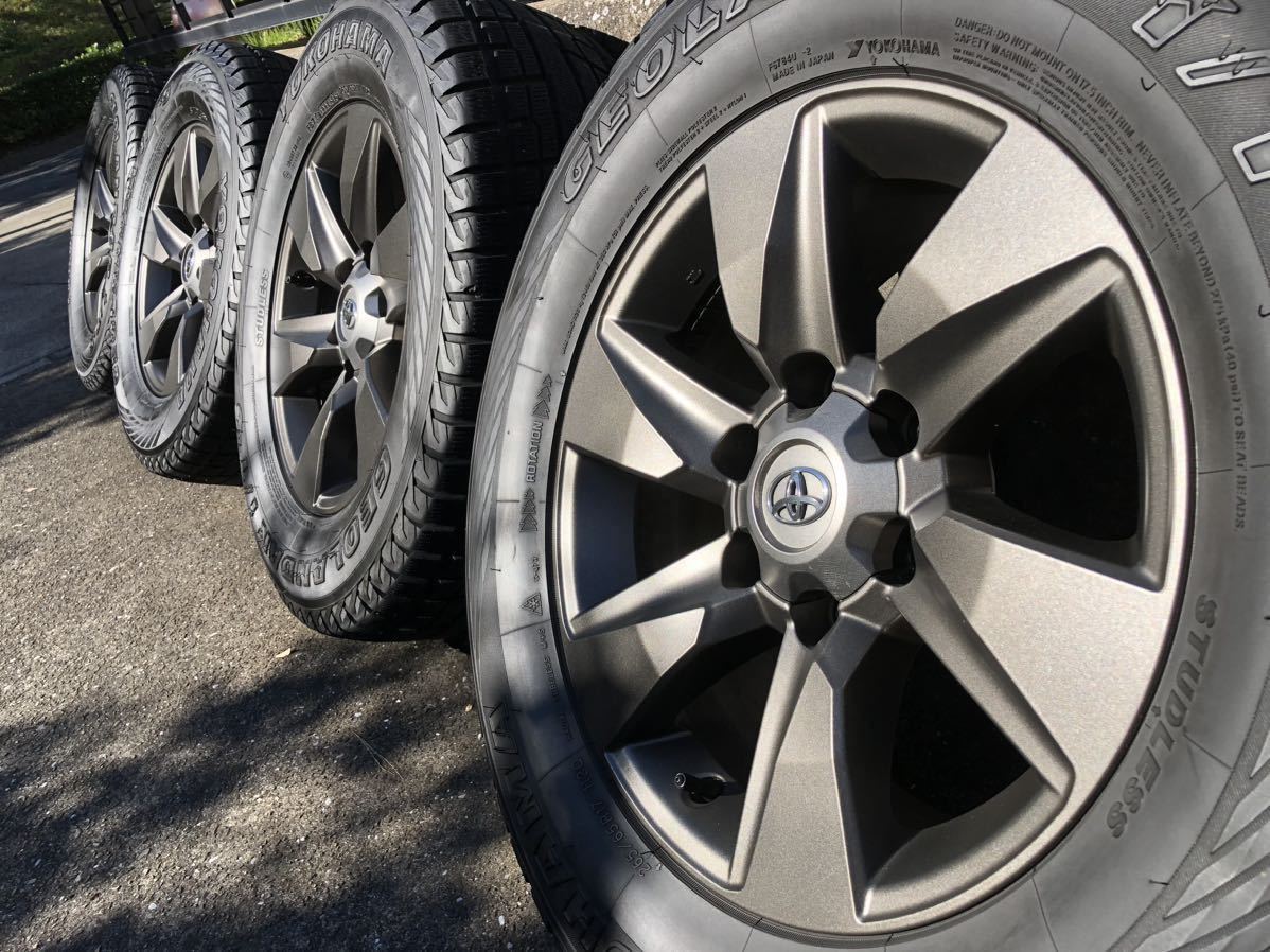 プラド純正ホイール スタッドレス2015年 ラバーペイント塗装4本セット 