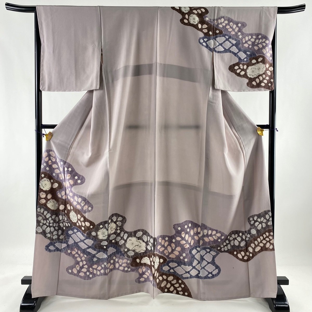 ゆめsaku 未着用 京友禅 金駒刺繍“吉祥の風に華が舞い人それぞれに想い 