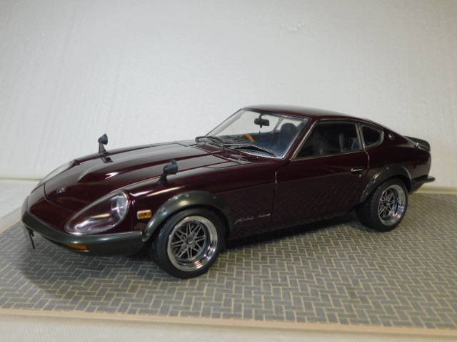 未使用 京商 1:18 フェアレディ240Z-G マルーン 1997年 元箱無し 1/18 京商フェアレディ240ZG改 なんちゃってチューニング